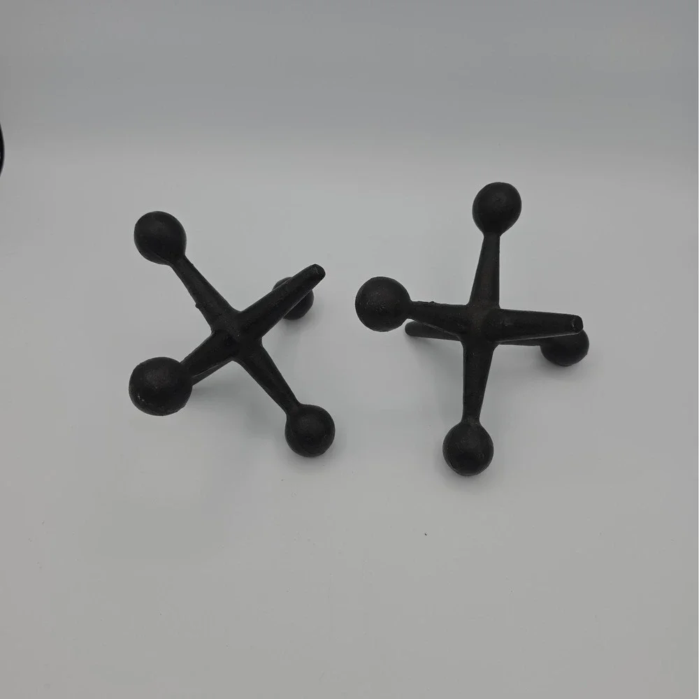 Jacks Bookend Pair Cast Iron Doorstop 6 1/2